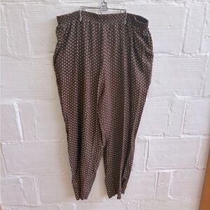 Vintage print pull on pants